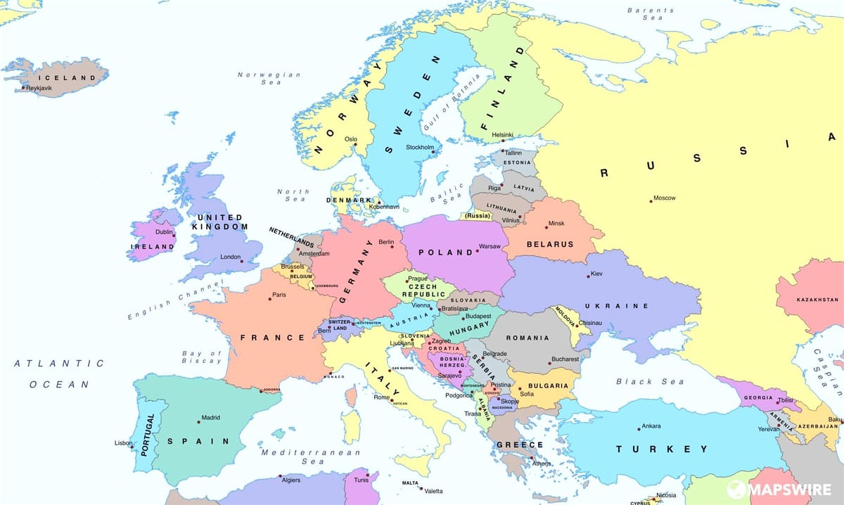 на карце Еўропы ў Аўстрыі