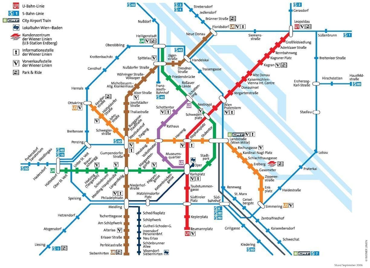 Аўстрыя на карце метро