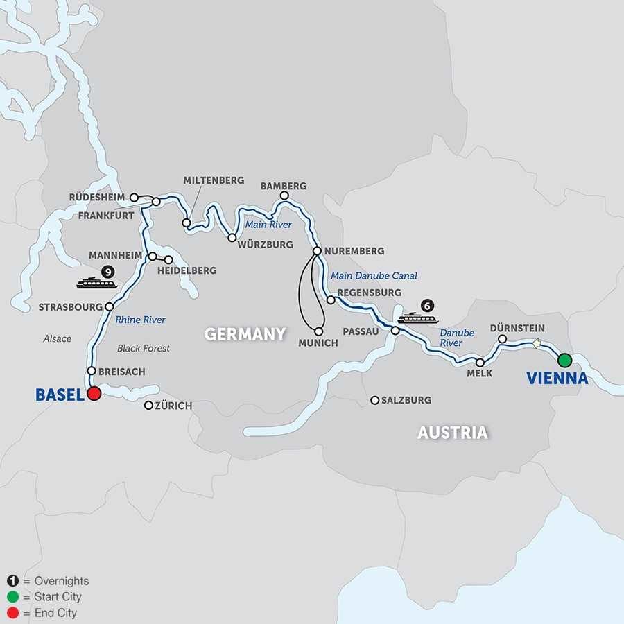 карта рэкі Аўстрыі 