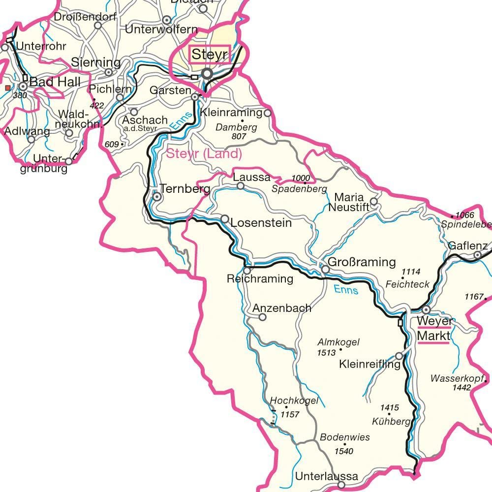 карта штайр, Аўстрыя 