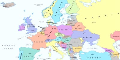На карце Еўропы ў Аўстрыі