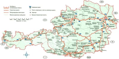 Аўстрыя карта падарожжа