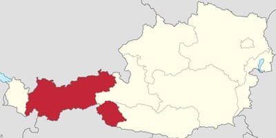 Аўстрыя Тыроль карта