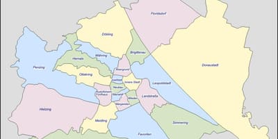 Карта вены Аўстрыя раён 