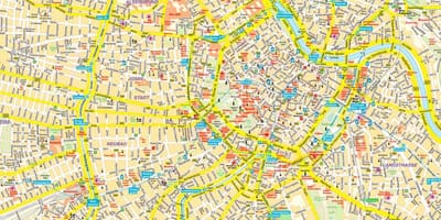 Вуліцы горада карта Аўстрыя Вена