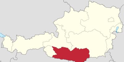 Карта карынтыі Аўстрыя 