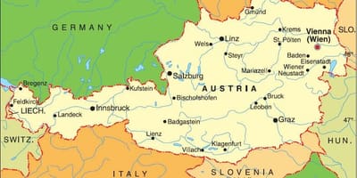 Карта ландек Аўстрыя