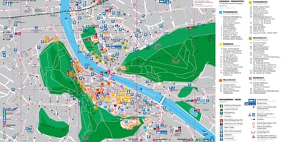 Карта турыстычная карта Зальцбурга Аўстрыя