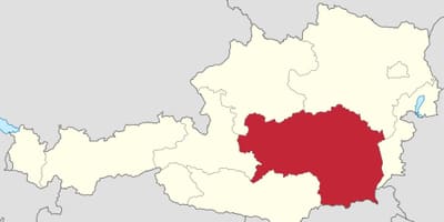 Карта штырыя Аўстрыя